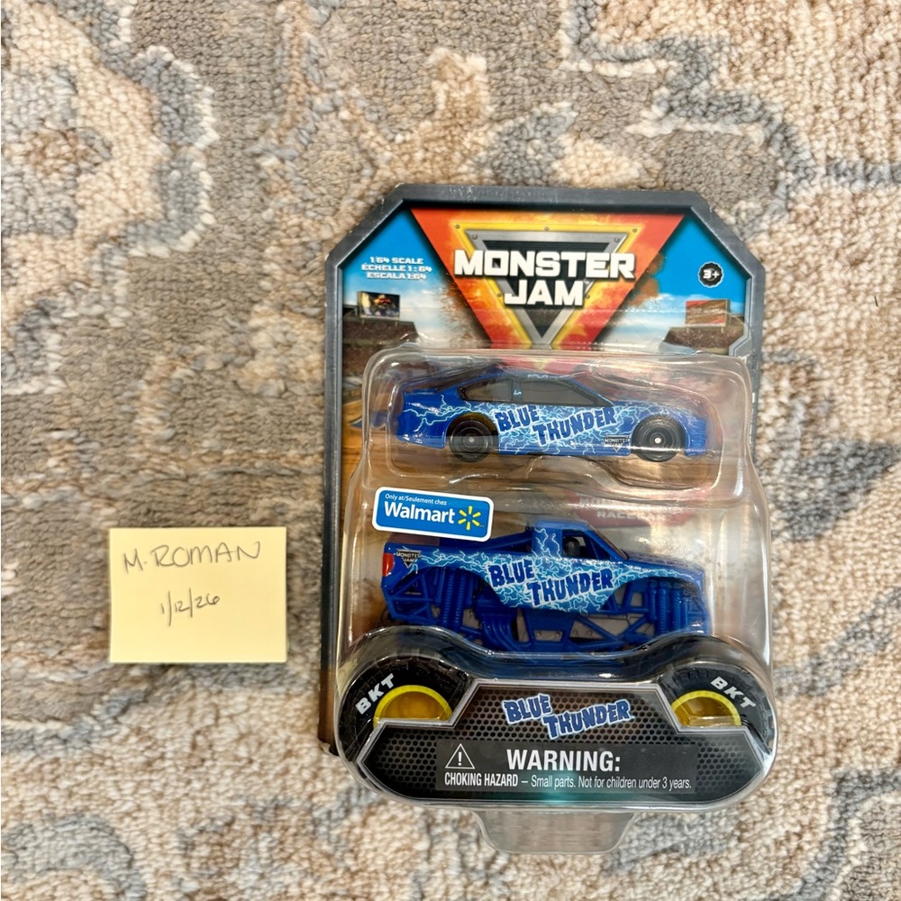 Blue Thunder Monster Truck and Car Set